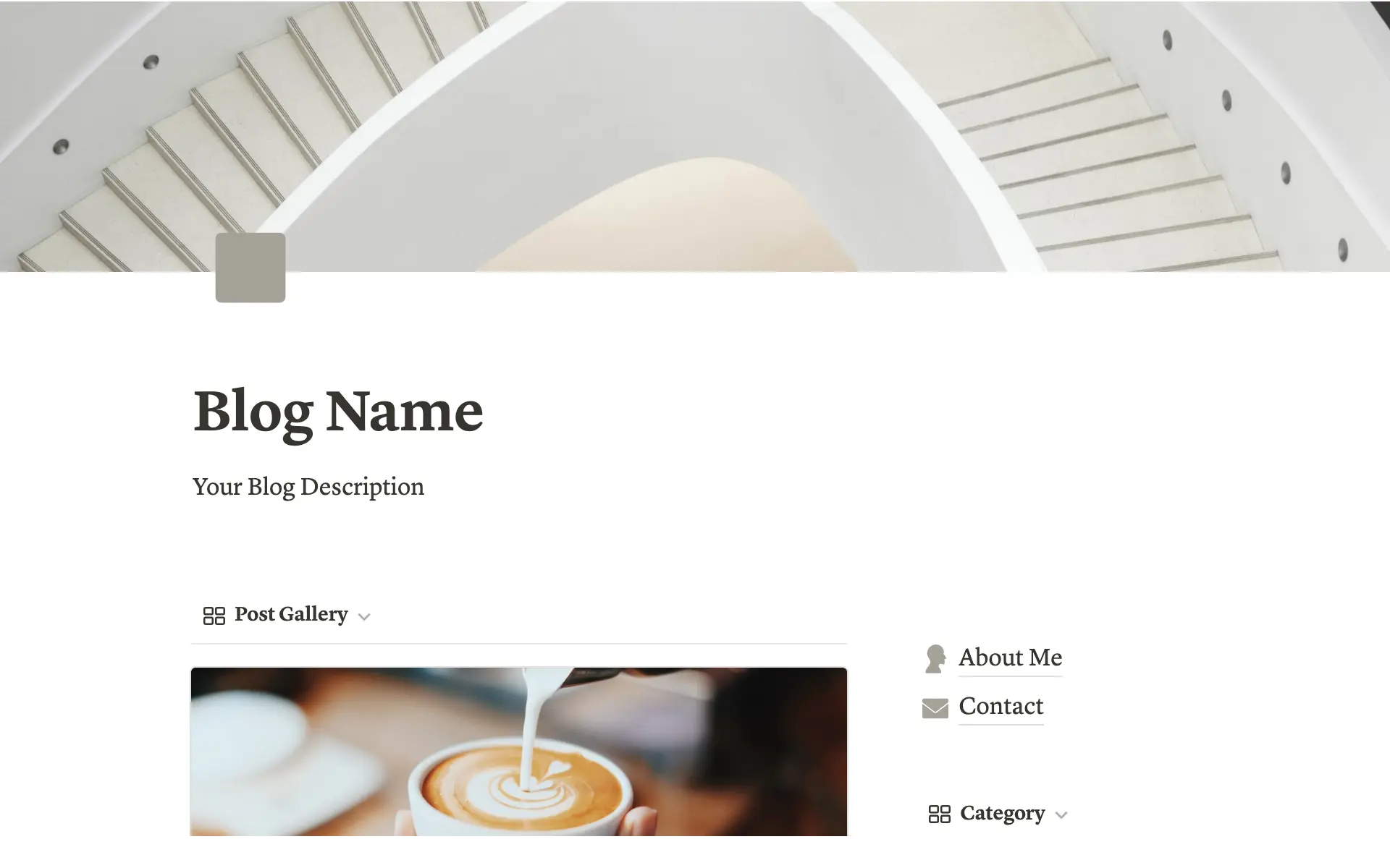 Simplicity Blogのテンプレートのプレビュー