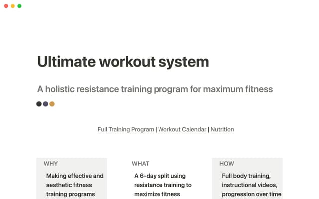 Ultimate workout system
