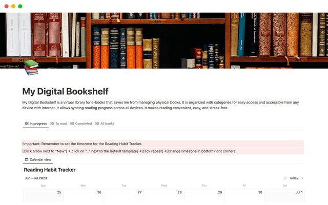 My Digital Bookshelf